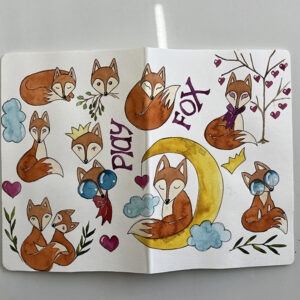 FOXES UNLINED NOTEBOOK A5