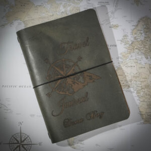 Travel Style Leather Journal A5 - Olive